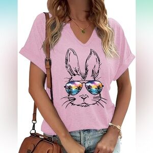 Pink Bunny Short Sleeve Shirt